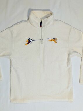 Vintage Disney Mickey Unlimited Fleece Pullover | Mickey & Pluto | Med